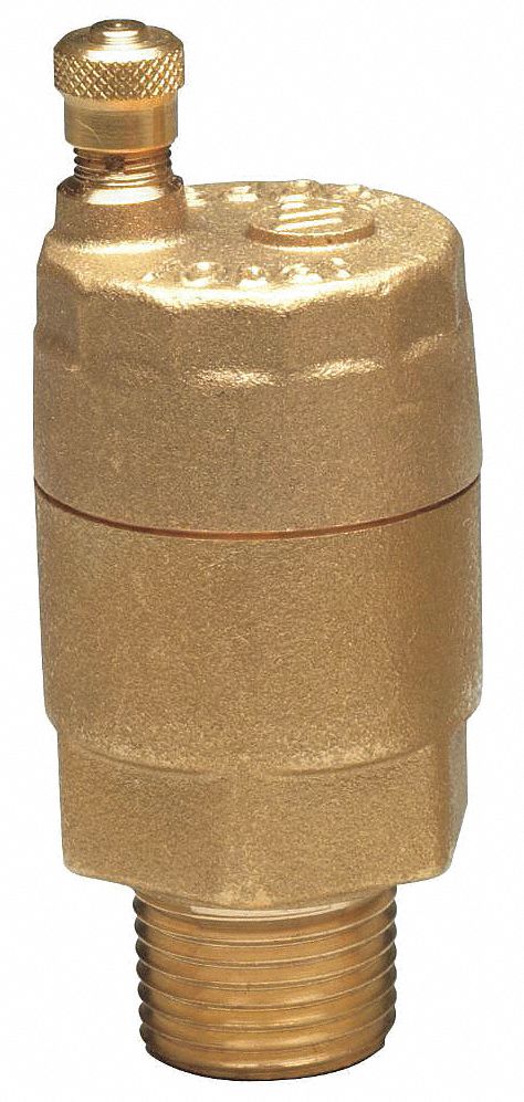 Watts 150 psi Automatic Air Vent Valve, Brass, 1/2 in Inlet - FV-4M1- 1/2