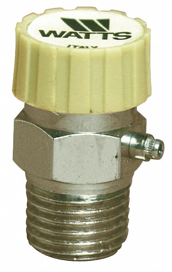 Watts 125 psi Automatic Vent For Hot Water, Brass, 1/4 in Inlet - HAV- 1/4