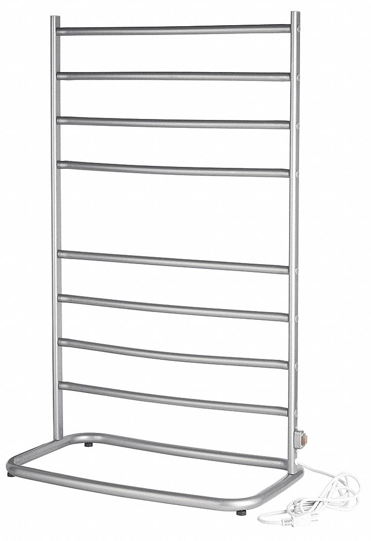 See All Industries 14 inD x 25 inW x 39 inH Satin Nickel 8 Bar Towel Warmer - WR-WHS