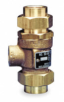 Watts Check Valve, 1/2 in, Dual with Vent, Inline, Bronze, FNPT x FNPT - 9D-M3-1/2"