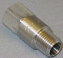 Top Brand Check Valve, 1/4 in, Single, Inline Piston, Stainless Steel, MNPT x FNPT - CHK SST 410-4M4F-B