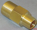 Top Brand Check Valve, 3/8 in, Single, Inline Piston, Brass, MNPT x FNPT - CHK BRS 610-6M6F-B