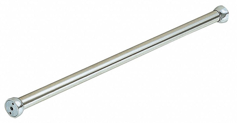 Top Brand 36 inL x 1"D Chrome Plated Shower Rod, Includes: Mounting Hardware - 4EEW2