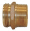 Moon American Fire Hose Adapter, Hex, Fitting Material Brass x Brass, Fitting Size 1-1/2 in x 1-1/2 in - 358-1561521
