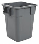 Rubbermaid 40 gal Square Trash Can, Plastic, Gray - FG353600GRAY