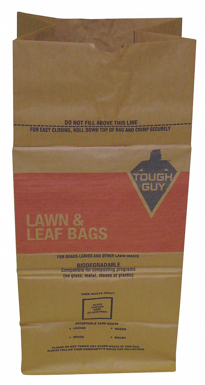 Paper Lawn & Leaf Bags, 30 Gallon, 5-Pack