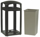 Rubbermaid 50 gal Square Trash Can, Plastic, Black - FG397500BLA