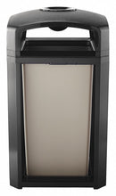 Rubbermaid 50 gal Square Ashtray/Trash Can, Plastic, Black - FG397501BLA