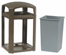 Rubbermaid 35 gal Square Trash Can, Plastic, Dark Wood - FG397000DWOOD