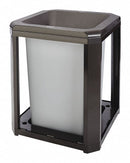 Rubbermaid 35 gal Square Trash Can, Plastic, Sable - FG397200SBLE