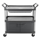 Rubbermaid Enclosed Service Cart, 300 lb. Load Capacity, Gray - FG409400GRAY