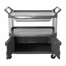 Rubbermaid Enclosed Service Cart, 300 lb. Load Capacity, Gray - FG409400GRAY