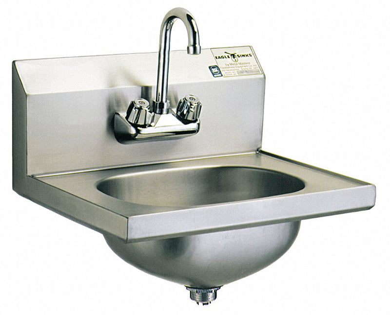 Eagle Eagle, HSA Series Series, General Purpose, 1, Stainless Steel, Hand Sink - HSA-10-F-IF1