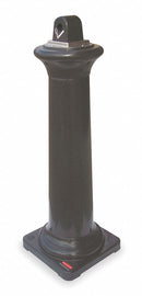 Rubbermaid 1 gal Cigarette Receptacle, 38 1/4 in Height, 13 in Base Dia., Plastic, Black - FG9W3000BLA