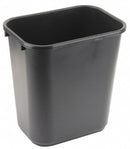 Tough Guy 7 gal Rectangular Wastebasket, Plastic, Black - 4PGN5