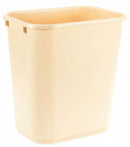 Tough Guy 7 gal Rectangular Wastebasket, Plastic, Beige - 4PGN6