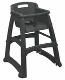 Rubbermaid FG780508BLA - Youth High Chair Black Includes Wheels