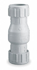 Dayton Check Valve, 2 in, Single, Inline Swing, PVC, Compression x Compression - 4RG89
