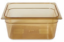 Rubbermaid 12-13/16" x 10-3/8" x 6" 9-1/3 Qt. Polycarbonate Hot Food Pan - FG225P00AMBR