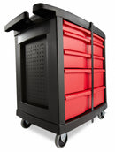 Rubbermaid Mobile Cabinet Workbench, Structural Foam Plastic, 19 13/16 in Depth, 33 1/2 in Height, 32 5/8 in Wi - FG773488BLA