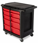 Rubbermaid Mobile Cabinet Workbench, Structural Foam Plastic, 19 13/16 in Depth, 33 1/2 in Height, 32 5/8 in Wi - FG773488BLA