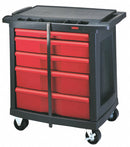 Rubbermaid Mobile Cabinet Workbench, Structural Foam Plastic, 19 13/16 in Depth, 33 1/2 in Height, 32 5/8 in Wi - FG773488BLA