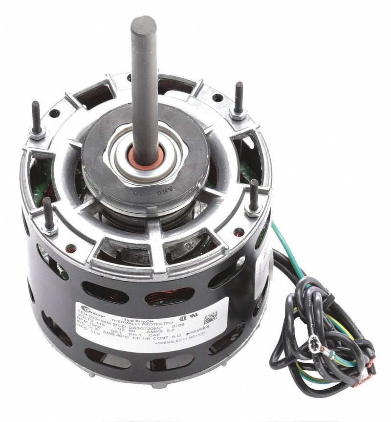 Century 1/8 HP Direct Drive Blower Motor, Shaded Pole, 1050 Nameplate RPM, 115 Voltage, Frame 42Y - 9706
