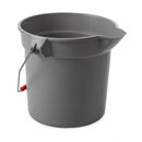 Rubbermaid Bucket, 2-1/2 gal., Gray - FG296300GRAY