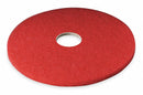 3M 24 in Non-Woven Polyester Fiber Round Buffing Pad, 175 to 600 rpm, Red, 5 PK - 5100