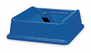 Rubbermaid Untouchable Series Paper Slot Recycling Top, Square, Dome, 35 gal, Blue - FG279400DBLUE
