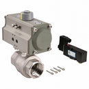 Dynaquip 1 1/2 in Spring Return Pneumatic Actuated Ball Valve, 2-Piece - P2S27AJSR06310A