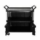 Rubbermaid Enclosed Service Cart, 300 lb. Load Capacity, Polypropylene, Black - FG409500BLA