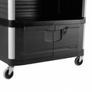 Rubbermaid Enclosed Service Cart, 300 lb. Load Capacity, Polypropylene, Black - FG409500BLA
