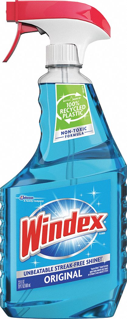 Windex Glass Cleaner, 23 oz Cleaner Container Size, Hard Nonporous Surfaces Chemicals For Use On - 679592