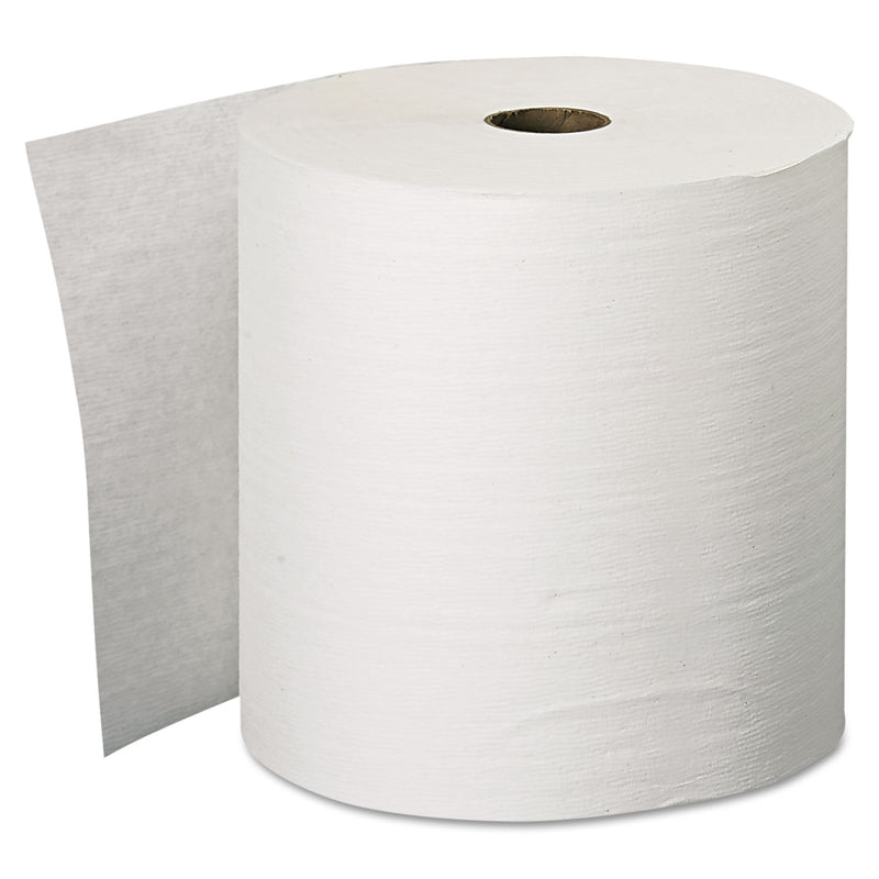 Scott Essential Plus Hard Roll Towels, 1.5" Core, 8" X 600 Ft, White, 6 Rolls/Carton - KCC11090
