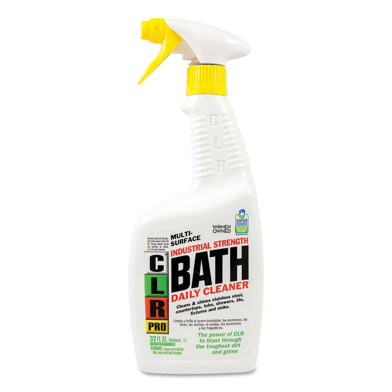 CLR PRO Bath Daily Cleaner, Light Lavender Scent, 32 Oz Pump Spray, 6/Carton - JELBATH32PRO
