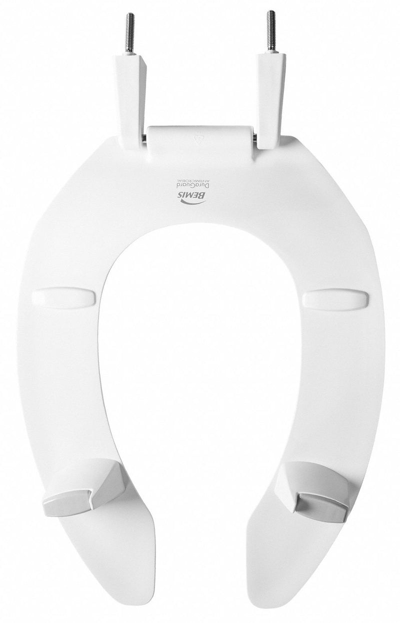 Bemis Elongated, Lift Toilet Seat Type, Open Front Type, Includes Cover No, White - 3L2155T-000