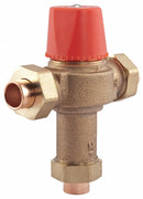 Watts 1/2 in Solder Inlet Type Mixing Valve, Brass, 0.5 to 23 gpm - 1/2 LF 1170-US