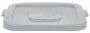 Tough Guy Trash Can Top, Square, Flat, 32 gal, Gray - 5DMX8