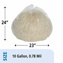 AbilityOne Trash Bag, 10 gal., LLDPE, Flat Pack, Clear, PK 250 - 8105-01-195-8730
