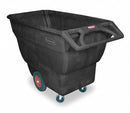 Rubbermaid Black, Low-Maintenance Plastic Tilt Truck, 20.2 cu ft, 1,000 lb Load Capacity - FG101300BLA