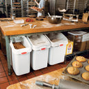 Rubbermaid 29 1/4 in" x 15 1/2 in" x 28 in Mobile Bulk Storage, White - FG360288WHT