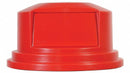 Rubbermaid BRUTE Series, Trash Can Top, Round, Dome with Push Door, 55 gal, Red - FG265788RED