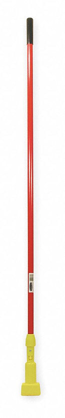 Rubbermaid Wet Mop Handle, Clamp Mop Connection Type, Red, Fiberglass, 60" Handle Length - FGH24600RD00
