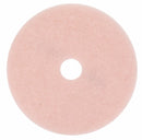 3M 27 in Non-Woven Polyester Fiber Round Burnishing Pad, 1500 to 3000 rpm, Pink, 5 PK - 3600
