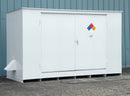 Denios 193 in x 70 in x 98 in Steel Storage Building with Noncombustible Fire Rating, White - N05-3035