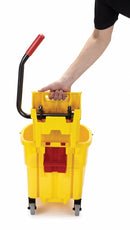 Rubbermaid Yellow Polypropylene Mop Bucket and Wringer, 8-3/4 gal. - FG758088YEL