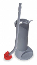 Unger 26"L Nylon Long Handle Toilet Brush with Caddy, Gray - BBWHR