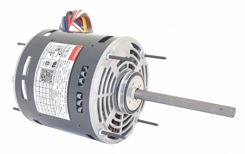Dayton 3/4 to 1/5 HP Direct Drive Blower Motor, Permanent Split Capacitor, 1075 Nameplate RPM, 115 Voltage - 5RHT8