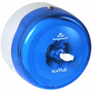 Georgia-Pacific Toilet Paper Dispenser, SofPull(R), Blue, Center Pull, (1) Roll Dispenser Capacity, Plastic - 56500